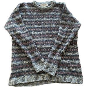 Vintage Nor' Easterly Tradition Multicolored Wool Sweater - Size Large